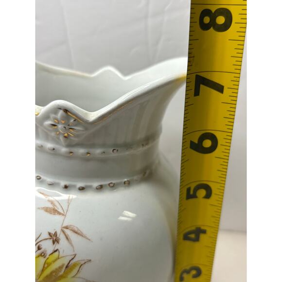 Johnson Bros England Ironstone Pitcher Pottery Transferware Asian Floral Style